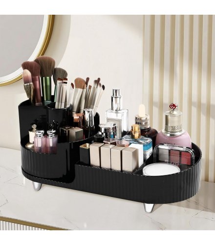 HD638 - Makeup Organiser Black Rotating Makeup Organiser